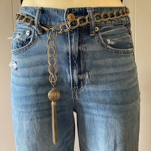vtg handmade ball & chain belt